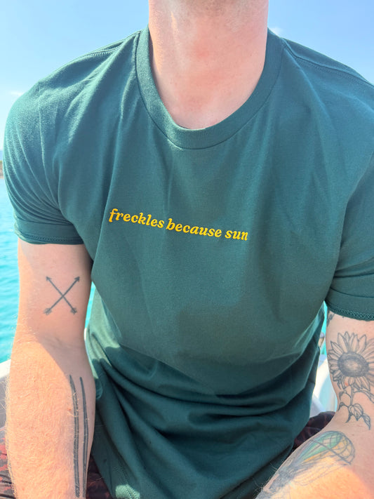 Embroidered Freckles Because Sun Tshirt
