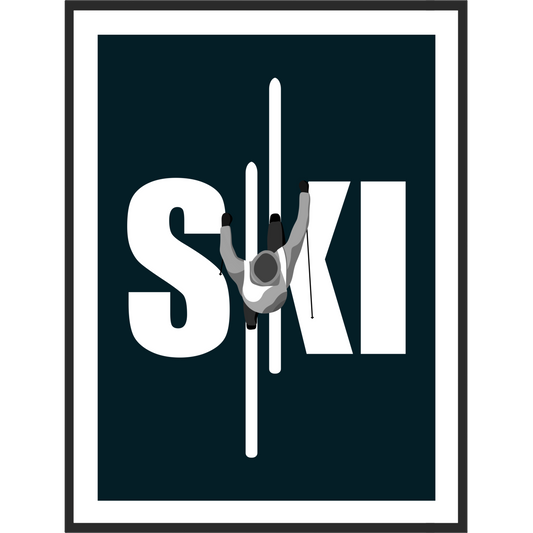 Skiing Art Print: Cross Country Skier Wall Decor
