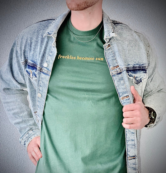 Embroidered Freckles Because Sun Tshirt