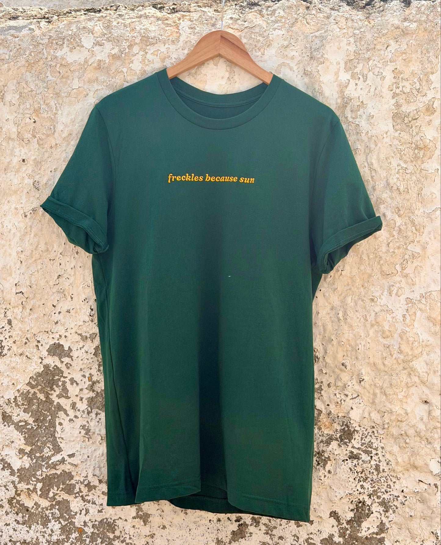 Embroidered Freckles Because Sun Tshirt