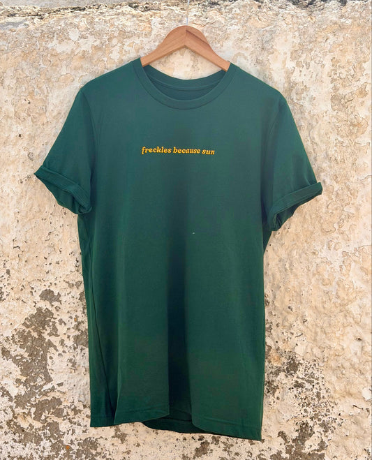 Embroidered Freckles Because Sun Tshirt