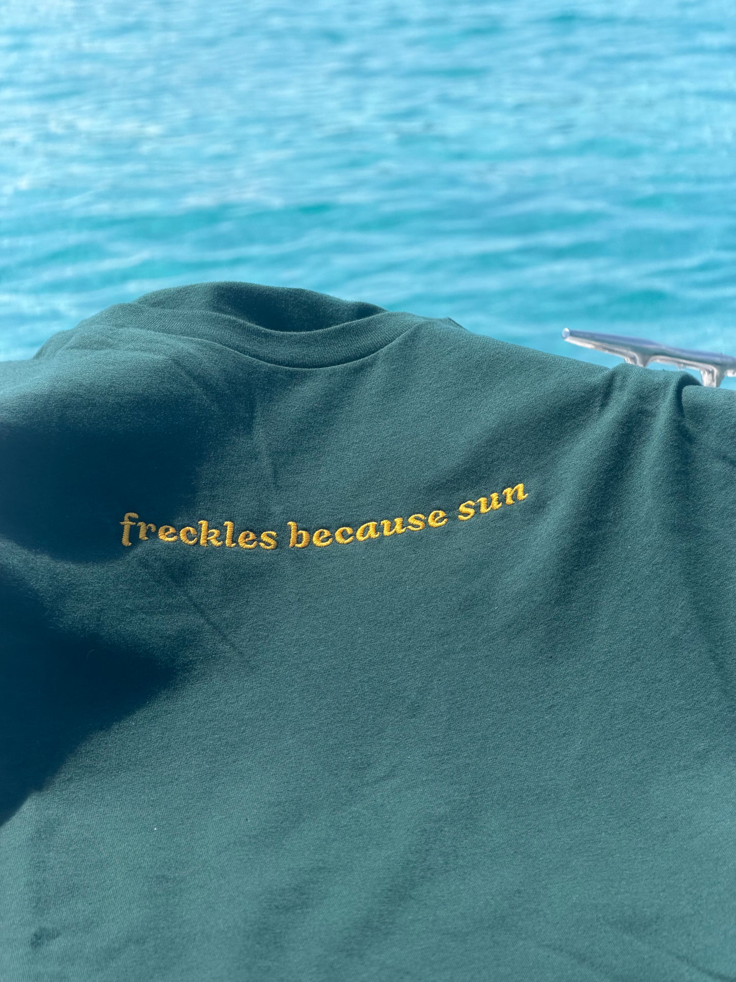 Embroidered Freckles Because Sun Tshirt