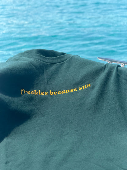 Embroidered Freckles Because Sun Tshirt